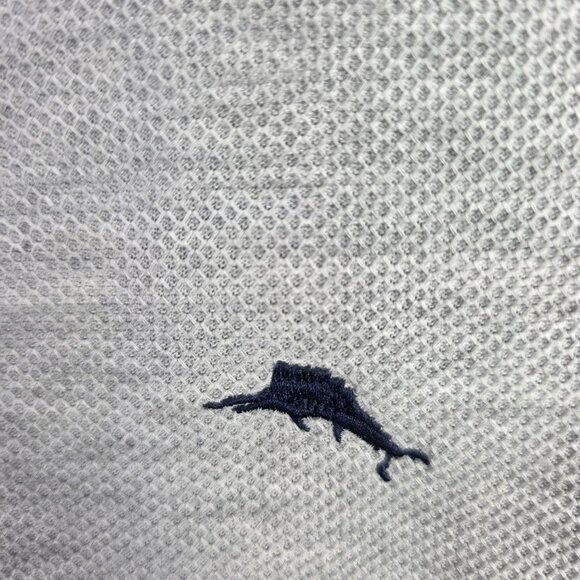 Mens Tommy Bahama Gray Shirt Long Sleeve Crewneck Polyester Rayon Blend Size L - Picture 2 of 9